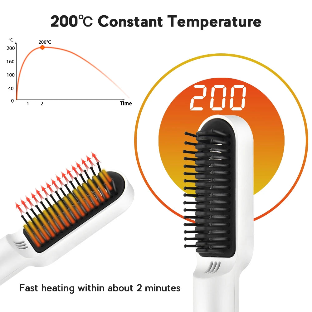 Heating Hair Comb Straightener