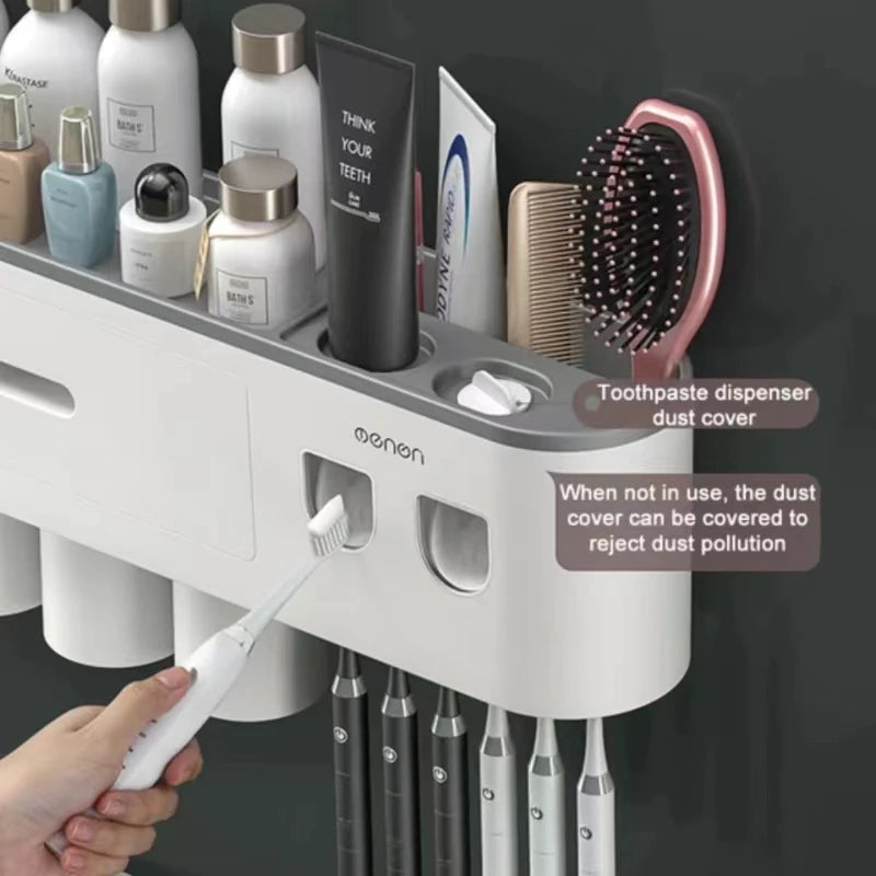 Cosmetic Organizer Box Automatic Toothpaste