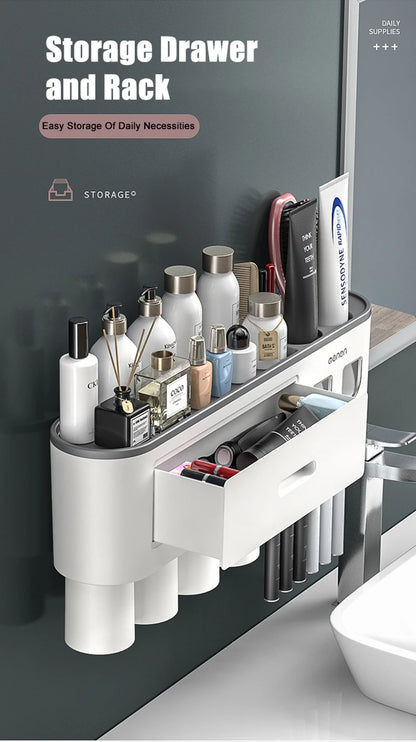 Cosmetic Organizer Box Automatic Toothpaste