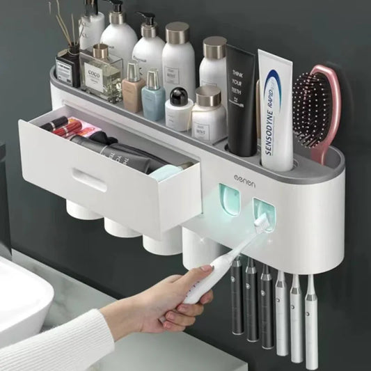 Cosmetic Organizer Box Automatic Toothpaste