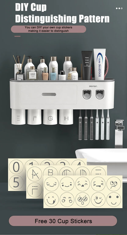 Cosmetic Organizer Box Automatic Toothpaste