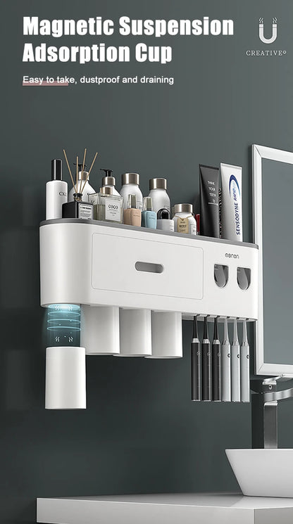 Cosmetic Organizer Box Automatic Toothpaste