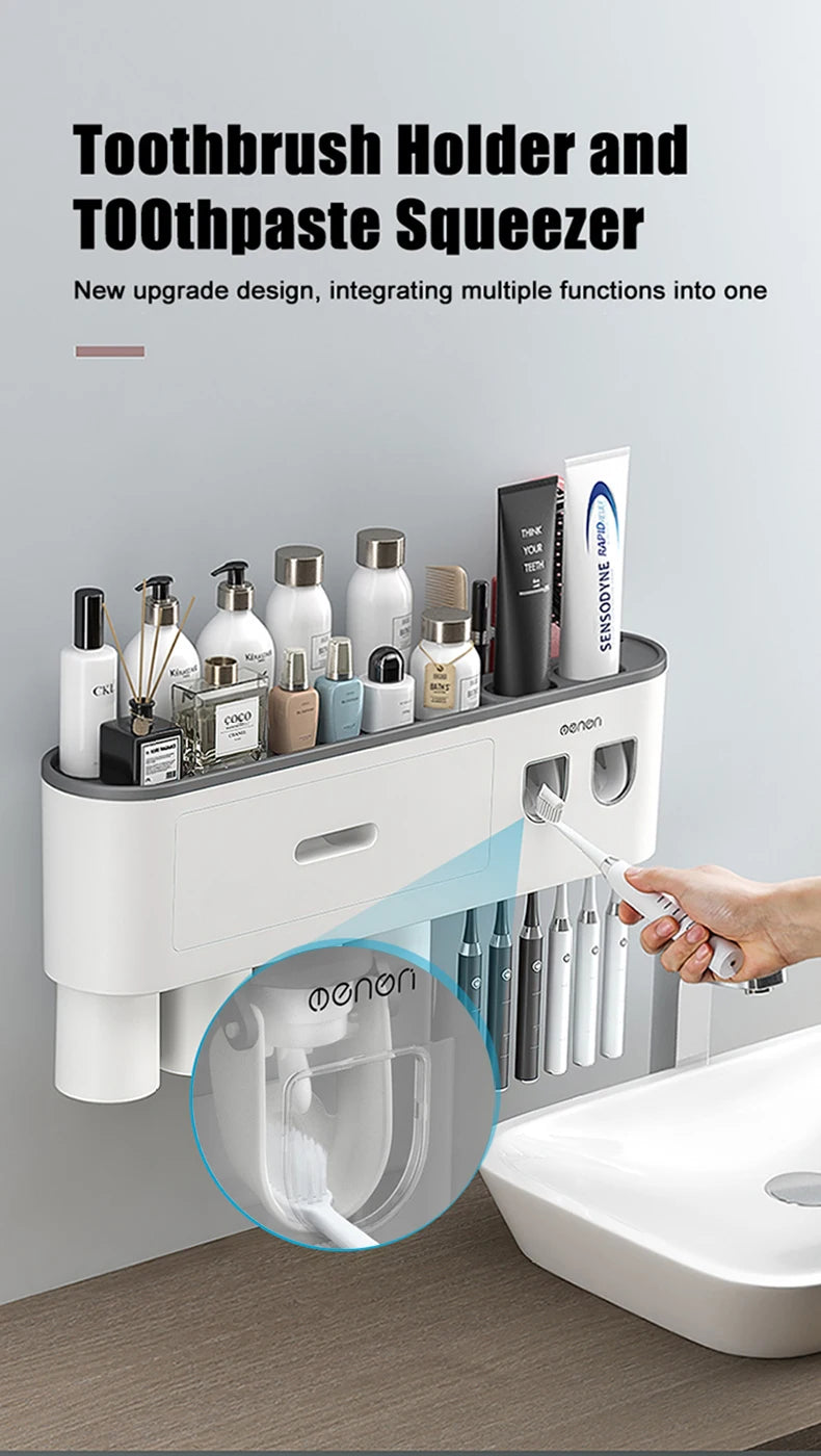 Cosmetic Organizer Box Automatic Toothpaste